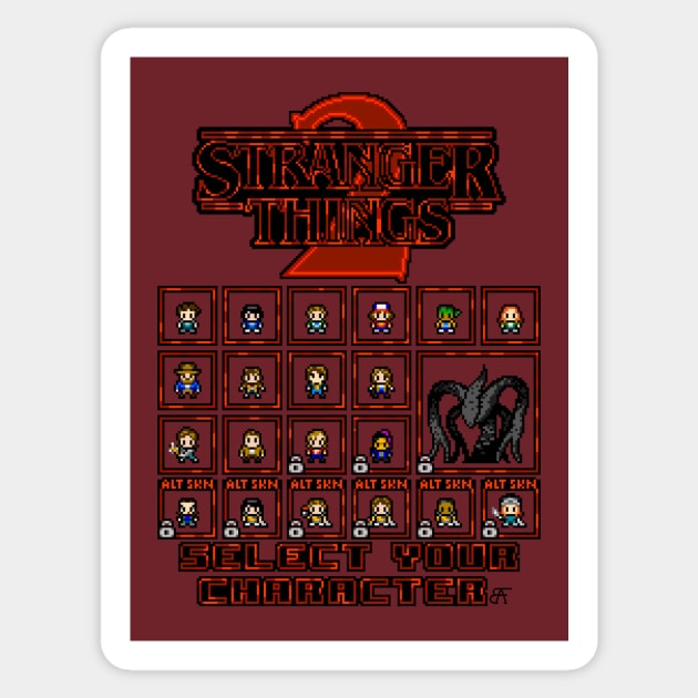 STRANGER THINGS SEASON 2 SELECT SCREEN Sticker by MastaKong19